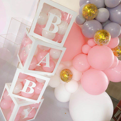 cubes transparents décoration anniversaire,mariage,baby shower