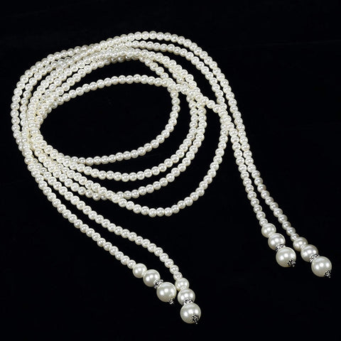 Accessoires femme, collier de perles, Grand Gatsby des années 1920