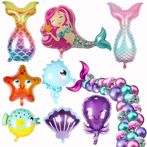 Ballons étoile de Mer , sirène , mermaid