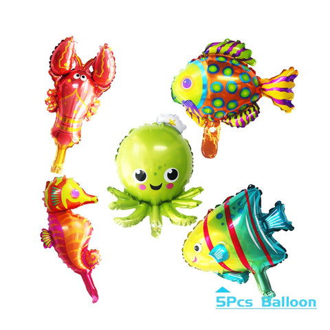 Lot 5 ballons poisson