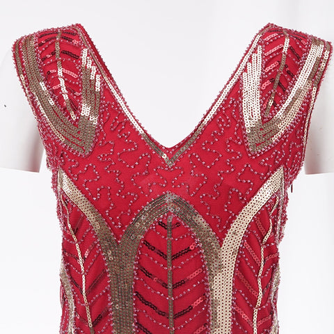 Robe Vintage Gatsby rouge pour femmes