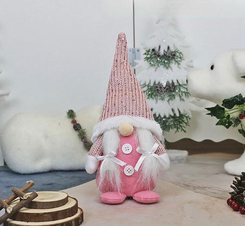 Décoration Gnome rose de Noël