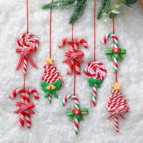 Sucre d'orge de Noël à suspendre, décoration de noël