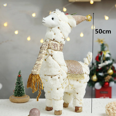 Lama  de Noël 50cm