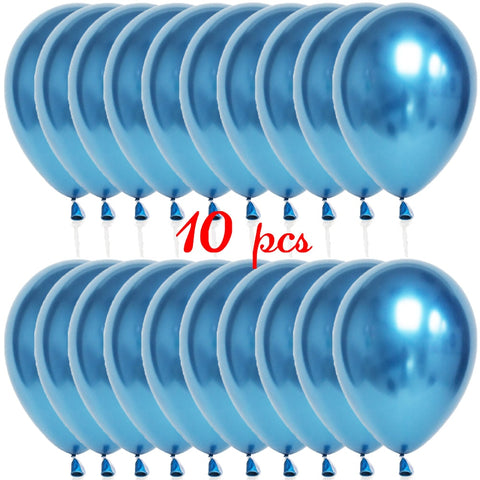 Ballons métallic bleu