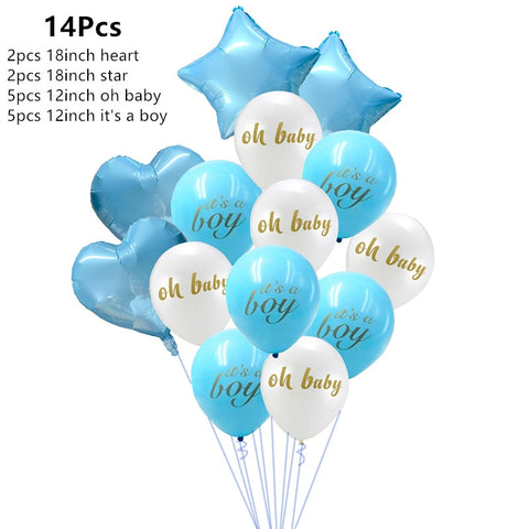 Kit de ballons rose /bleu 14 pcs