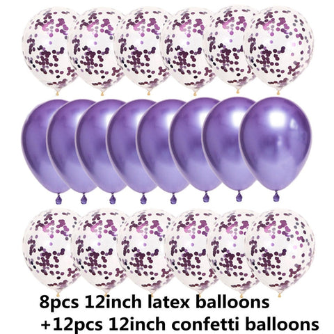 ballons colorés / confettis 20 pcs