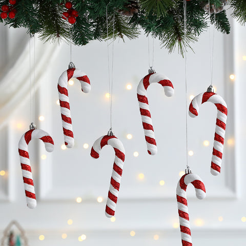 Sucre d'orge de Noël à suspendre, décoration de noël