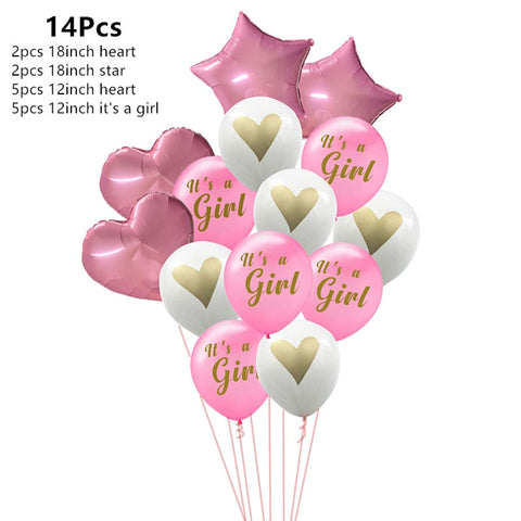 Kit de ballons rose /bleu 14 pcs